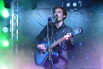 Julian Davy on stage in the 2014 Burgate's Got Talent Show