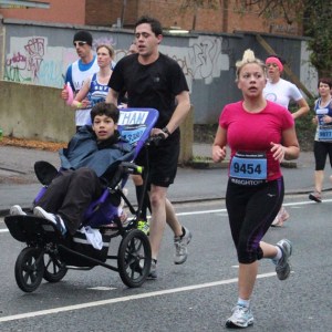 Ricky and Nathan running with their Delta buggy