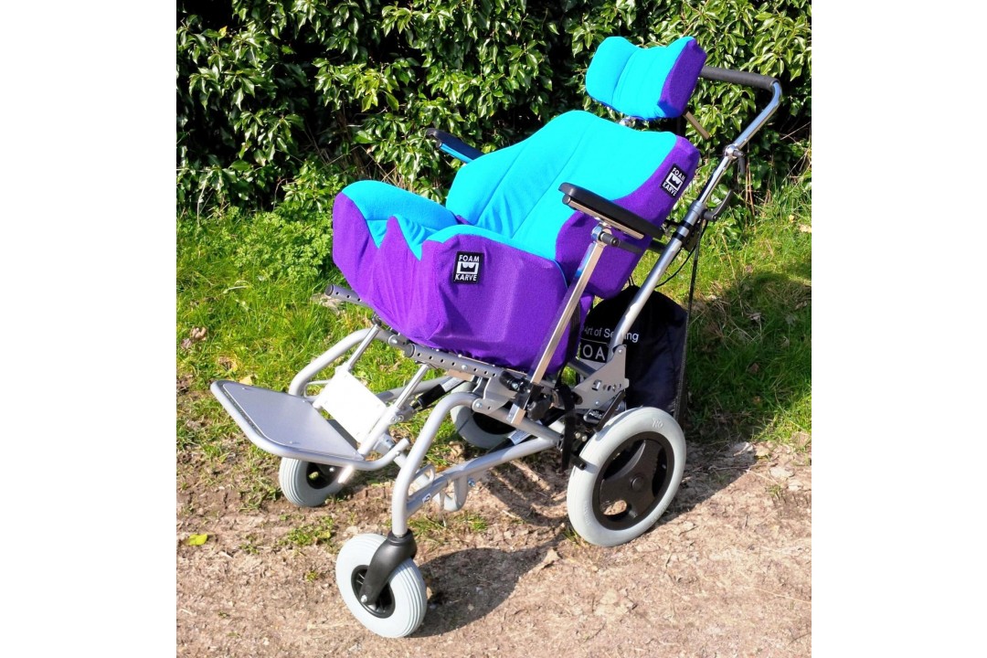 Foam-Karve Seat on Discovery with Sky/Purple covers