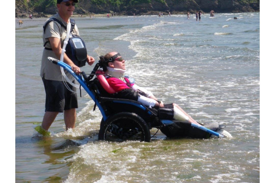 Hippocampe in the sea with ventilator